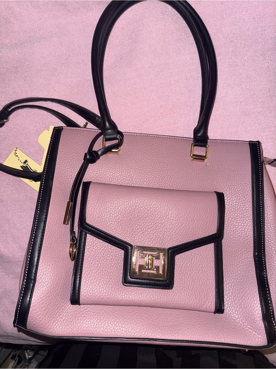 Jolene couture Handbags - Women's Pink Crossbody Bag with Black Trim